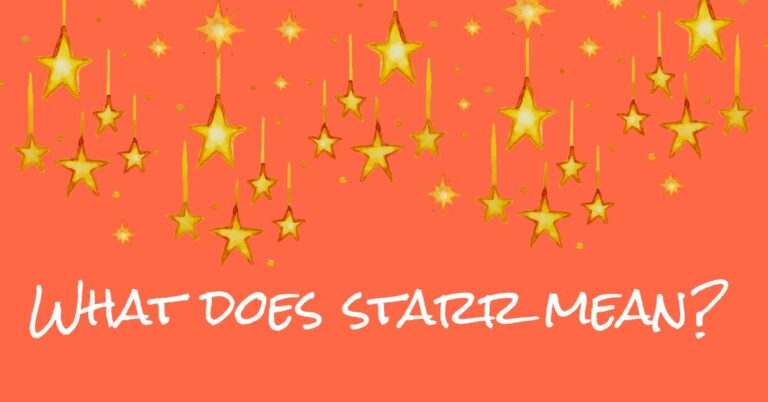 what is the meaning of starr